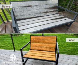 garden backyard outdoor lounge chair furniture wood restoration refinishing repair renewal