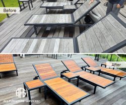 outdoor furniture repair restoration painting refinishing teak wood finishing repainting