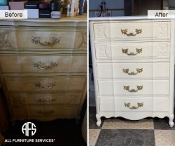 Antique Dresser Restoration Refinishing Painting Color Change Vintage Furniture Repair Before After