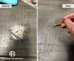 Table Surface Scratch Repair Furniture Touch Up Wood Grain Restoration Professional Refinishing