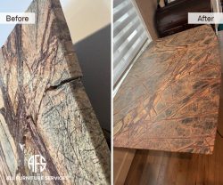 all furniture services stone marble tabletop crack chip repair restoration before after