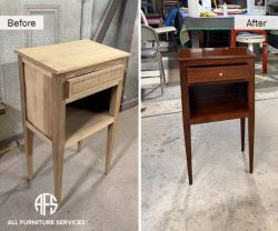 all-furniture-services-wood-nightstand-end-table-refinishing-stain-restoration-before-after